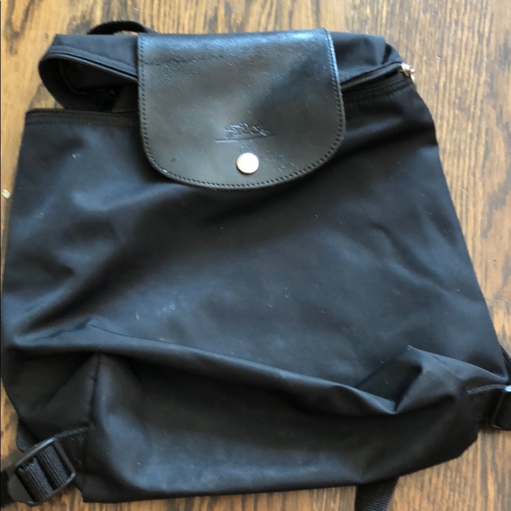 Longchamp black backpack